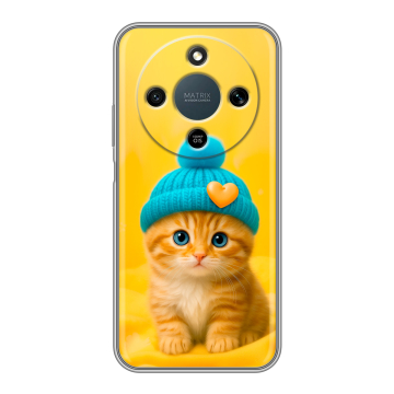Силиконовый чехол на Honor X9d с принтом Котенок в шапке