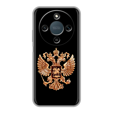 Силиконовый чехол на Honor X9d с принтом Герб России золотой