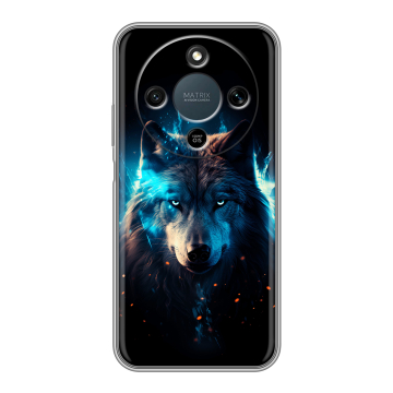 Силиконовый чехол на Honor X9d с принтом Волк ночной Силиконовый чехол на Honor X9d с принтом Волк ночной