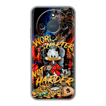 Силиконовый чехол на Honor X9d с принтом Дональд Дак Деньги Силиконовый чехол на Honor X9d с принтом Дональд Дак Деньги