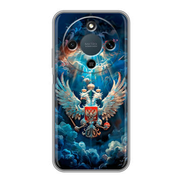 Силиконовый чехол на Honor X9d с принтом Герб флаг России Силиконовый чехол на Honor X9d с принтом Герб флаг России
