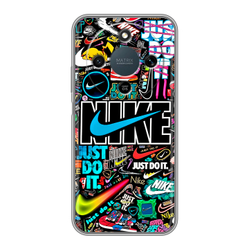 Силиконовый чехол на Honor X9d с принтом найк nike черный Силиконовый чехол на Honor X9d с принтом найк nike черный