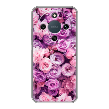 Силиконовый чехол на Honor X9d с принтом лавандовые розы Силиконовый чехол на Honor X9d с принтом лавандовые розы