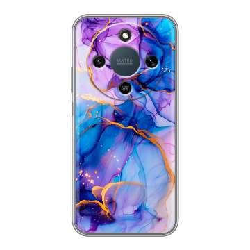 Силиконовый чехол на Honor X9d с принтом синий мрамор Силиконовый чехол на Honor X9d с принтом синий мрамор