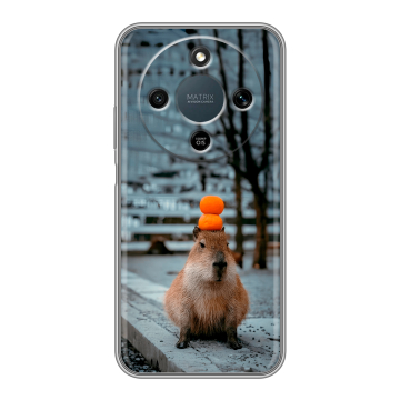 Силиконовый чехол на Honor X9d с принтом капибара Силиконовый чехол на Honor X9d с принтом капибара