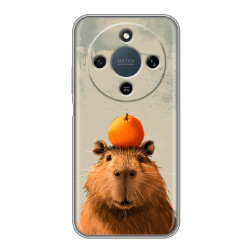 Силиконовый чехол на Honor X9d с принтом капибара Силиконовый чехол на Honor X9d с принтом капибара
