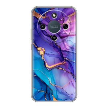 Силиконовый чехол на Honor X9d с принтом синий мрамор Силиконовый чехол на Honor X9d с принтом синий мрамор