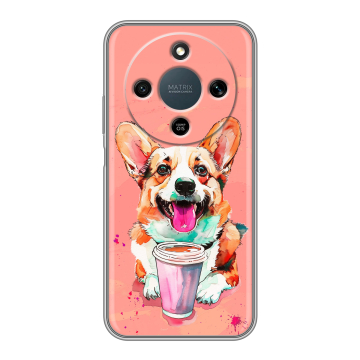 Силиконовый чехол на Honor X9d с принтом собака корги