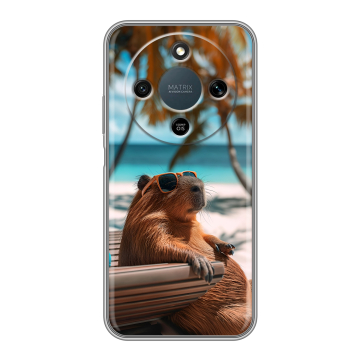 Силиконовый чехол на Honor X9d с принтом Капибара