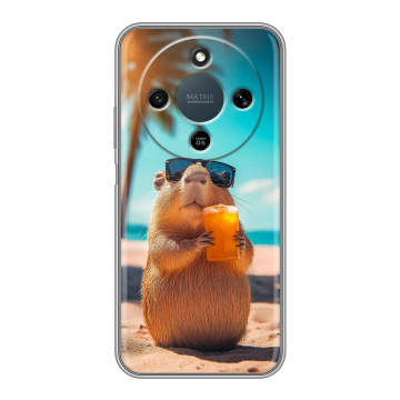Силиконовый чехол на Honor X9d с принтом Капибара Силиконовый чехол на Honor X9d с принтом Капибара