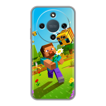 Силиконовый чехол на Honor X9d с принтом Майнкрафт Minecraft Силиконовый чехол на Honor X9d с принтом Майнкрафт Minecraft