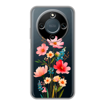 Силиконовый чехол на Honor X9d с принтом Цветы Силиконовый чехол на Honor X9d с принтом Цветы