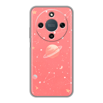 Силиконовый чехол на Honor X9d с принтом Розовый космос Силиконовый чехол на Honor X9d с принтом Розовый космос