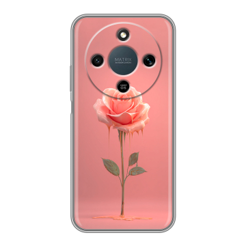 Силиконовый чехол на Honor X9d с принтом Розовая роза Силиконовый чехол на Honor X9d с принтом Розовая роза