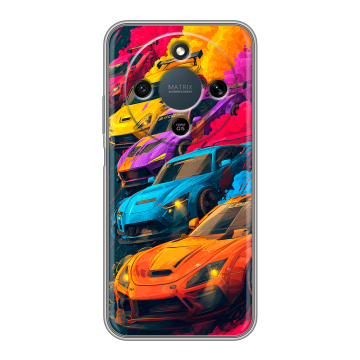 Силиконовый чехол на Honor X9d с принтом Тачки