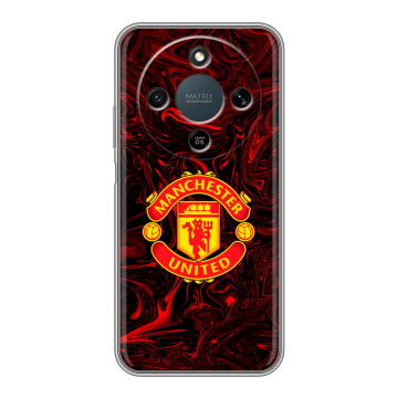 Силиконовый чехол на Honor X9d с принтом Manchester United