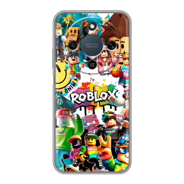 Силиконовый чехол на Honor X9d с принтом Roblox Роблокс
