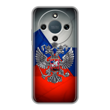 Силиконовый чехол на Honor X9d с принтом Флаг России