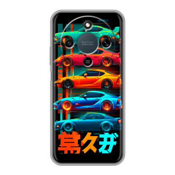 Силиконовый чехол на Honor X9d с принтом машины тачки