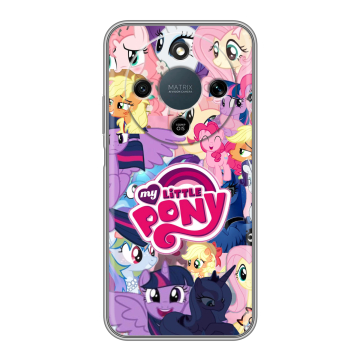 Силиконовый чехол на Honor X9d с принтом My little pony Дружба чудо