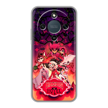Силиконовый чехол на Honor X9d с принтом Hazbin Hotel Отель Хазбин