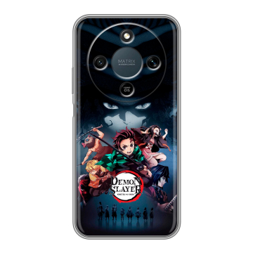Силиконовый чехол на Honor X9d с принтом Demon Slayer Клинок рассекающий демонов