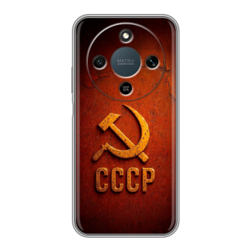 Силиконовый чехол на Honor X9d с принтом Флаг Герб СССР