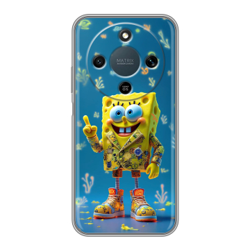 Силиконовый чехол на Honor X9d с принтом Спанч боб Спанчбоб