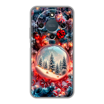 Силиконовый чехол на Honor X9d с принтом Новый год