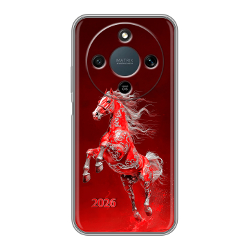 Силиконовый чехол на Honor X9d с принтом Новый год