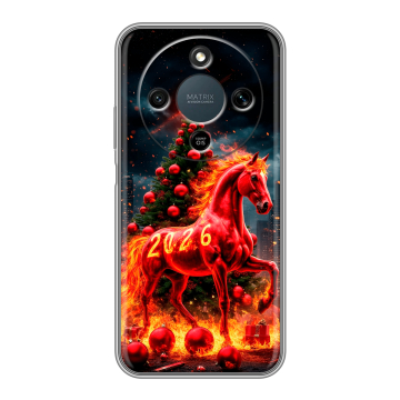 Силиконовый чехол на Honor X9d с принтом Новый год