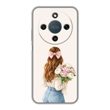 Силиконовый чехол на Honor X9d с принтом женский