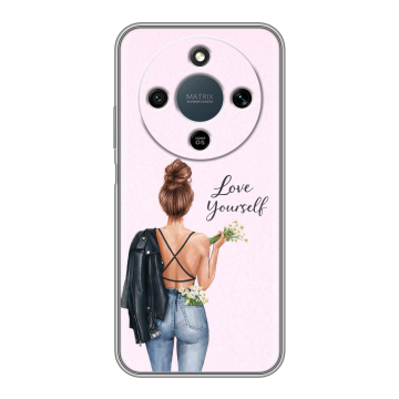 Силиконовый чехол на Honor X9d с принтом женский