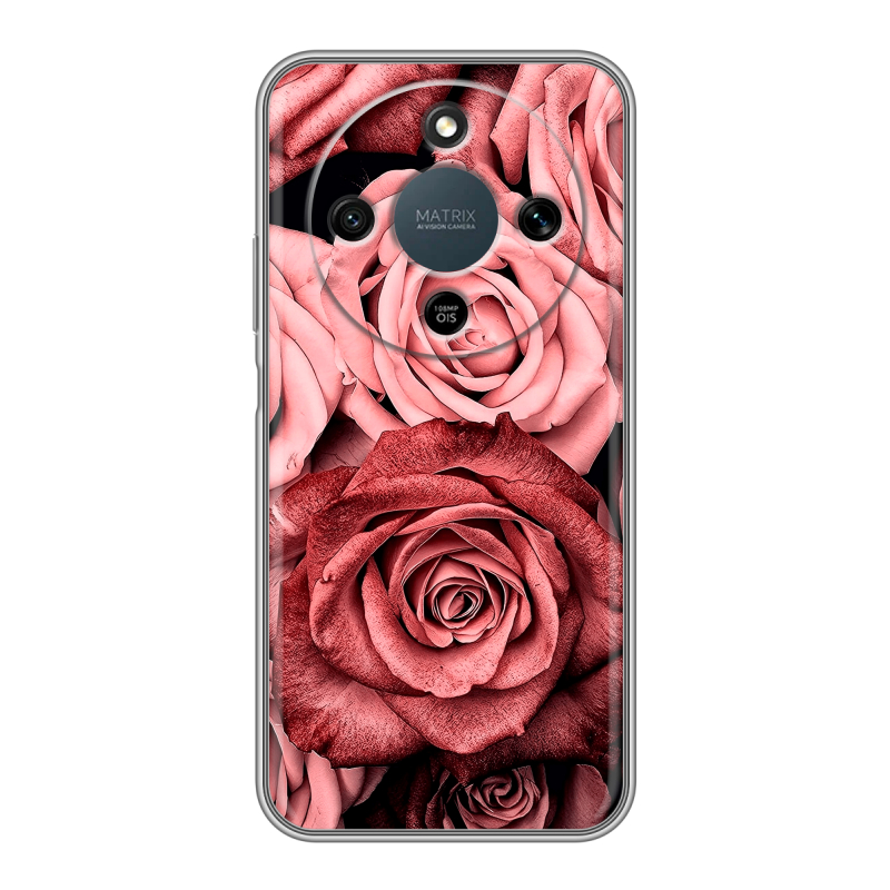 Силиконовый чехол на Honor X9d с принтом Цветы розы Силиконовый чехол на Honor X9d с принтом Цветы розы