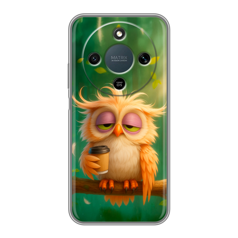 Силиконовый чехол на Honor X9d с принтом сова Силиконовый чехол на Honor X9d с принтом сова