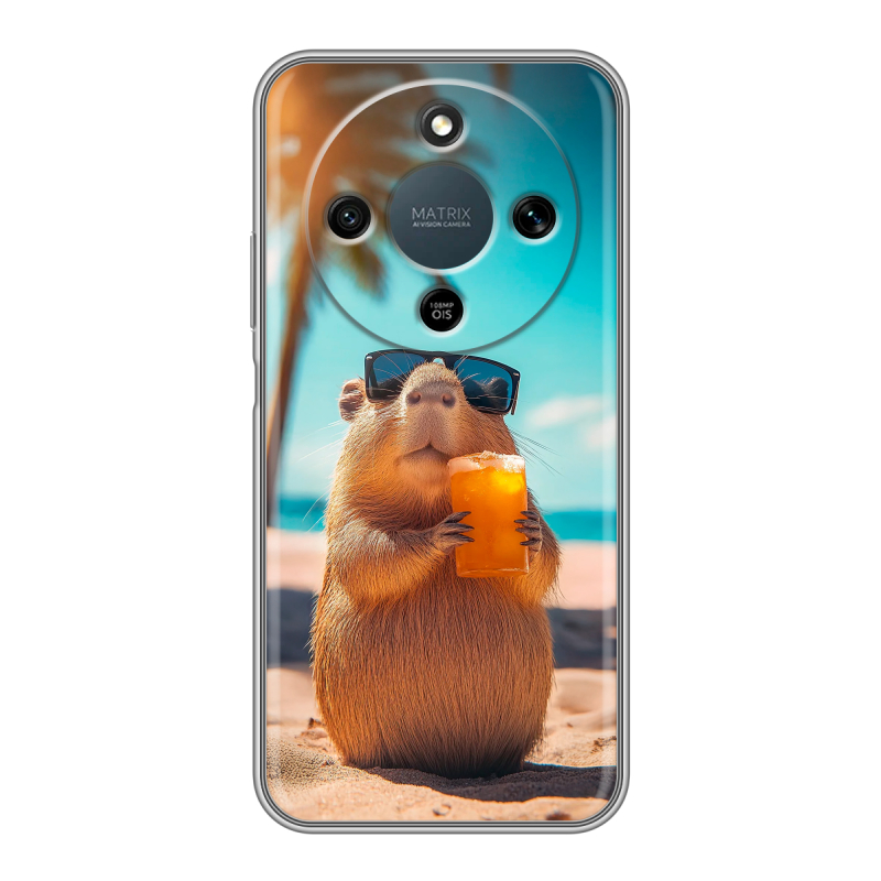 Силиконовый чехол на Honor X9d с принтом Капибара Силиконовый чехол на Honor X9d с принтом Капибара