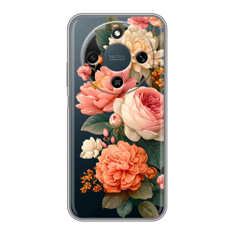 Силиконовый чехол на Honor X9d с принтом цветы Силиконовый чехол на Honor X9d с принтом цветы