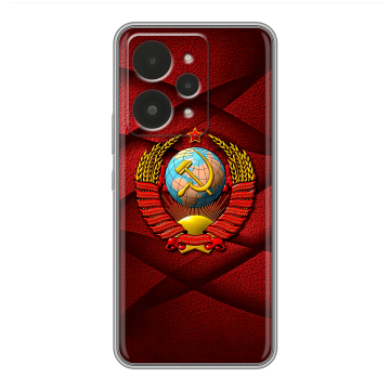 Силиконовый чехол на Realme 15 с принтом Герб СССР