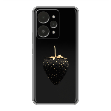 Силиконовый чехол на Realme 15 с принтом Черная клубника
