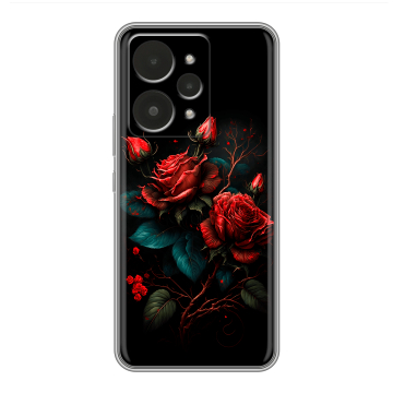 Силиконовый чехол на Realme 15 с принтом Розы красные