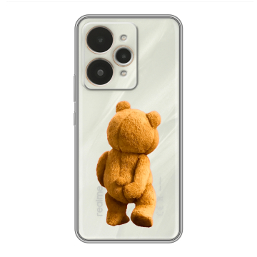 Силиконовый чехол на Realme 15 с принтом Медведь