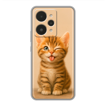 Силиконовый чехол на Realme 15 с принтом котенок