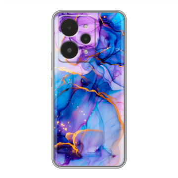 Силиконовый чехол на Realme 15 с принтом синий мрамор