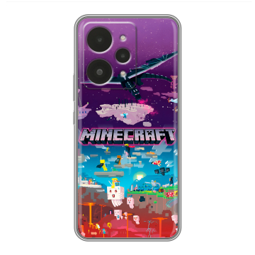 Силиконовый чехол на Realme 15 с принтом Майнкрафт Minecraft