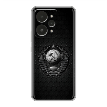 Силиконовый чехол на Realme 15 с принтом Герб Флаг СССР