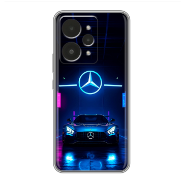Силиконовый чехол на Realme 15 с принтом Mercedes Мерседес