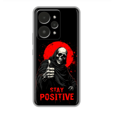 Силиконовый чехол на Realme 15 с принтом смешной скелет Силиконовый чехол на Realme 15 с принтом смешной скелет