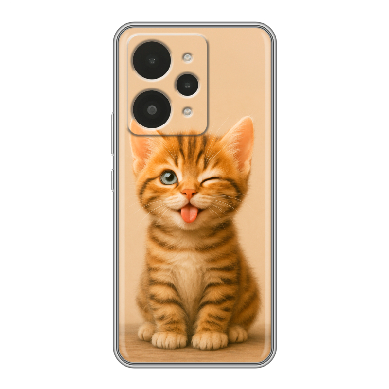 Силиконовый чехол на Realme 15 с принтом котенок Силиконовый чехол на Realme 15 с принтом котенок
