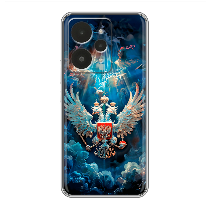 Силиконовый чехол на Realme 15 с принтом Герб флаг России Силиконовый чехол на Realme 15 с принтом Герб флаг России