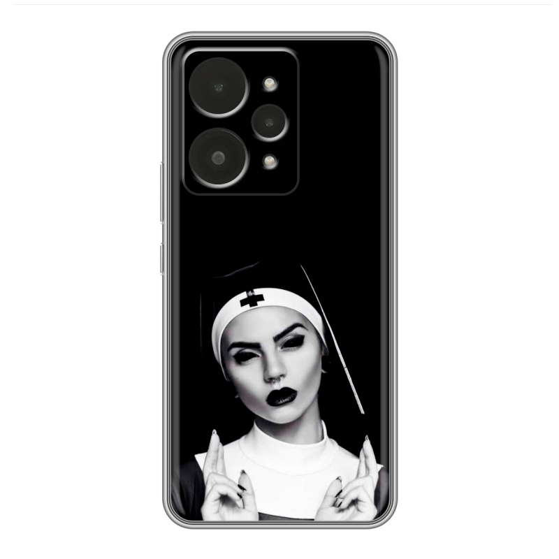 Силиконовый чехол на Realme 15 с принтом монашка Силиконовый чехол на Realme 15 с принтом монашка